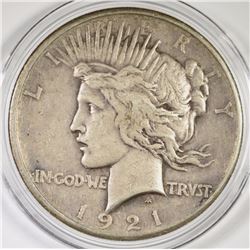 1921 PEACE DOLLAR, VF KEY DATE!