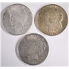 Image 1 : 1921-S MORGAN, 1923S & 1922S PEACE DOLLARS