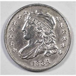 1834 CAPPED BUST DIME  AU