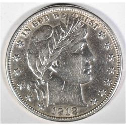 1912-D BARBER HALF DOLLAR  AU