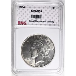 1934 PEACE DOLLAR RNG GEM BU +