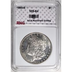 1890-S MORGAN DOLLAR RNG CH BU