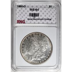 1880-O MORGAN DOLLAR RNG CH/GEM BU