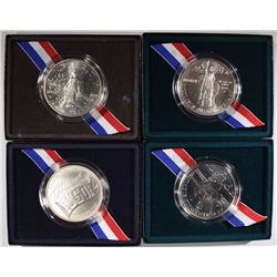 4- U.S. MINT UNC SILVER DOLLARS