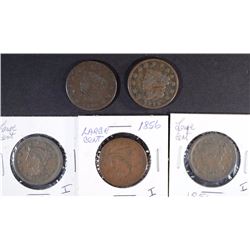 1819, 1820, 1852, 1851, & 1856 LARGE CENTS