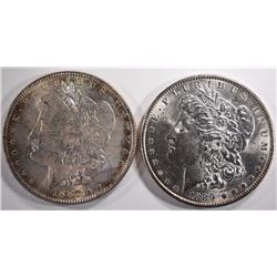 1887 & 1889 MORGAN DOLLARS CH BU