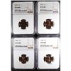 Image 1 : 3- 1957 & 1- 1962 LINCOLN CENTS, ALL NGC PF-67 RD