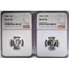 Image 1 : 1940 & 1941-S MERCURY DIMES, NGC MS-65 FB