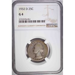 1932-D WASHINGTON QUARTER, NGC G-4