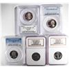 Image 1 : 5- GRADED WASHINGTON QUARTERS, NGC AND PCGS