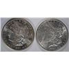 Image 1 : 1881-S & 1889 MORGAN SILVER DOLLARS, CH BU
