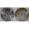 Image 2 : 1887 & 1889 MORGAN SILVER DOLLARS, CH BU