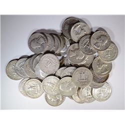 $10.00 FACE VALUE 90% SILVER WASHINGTON QUARTERS