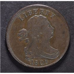 1808 HALF CENT, XF+  NICE COIN!!