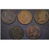 Image 1 : (5) LOWER GRADE HALF CENTS: 1807, (3) 1828, & 1829