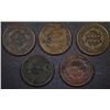 Image 2 : (5) LOWER GRADE HALF CENTS: 1807, (3) 1828, & 1829