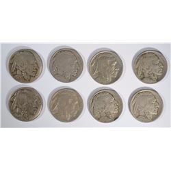 BUFFALO NICKEL LOT: 2 1913 T-1, 13 T-2, 16-S,D,