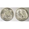 Image 2 : 1942-D & 1944 WALKING LIBERTY HALVES, CH BU