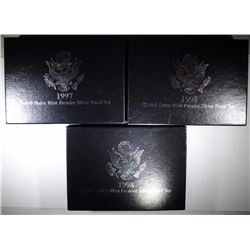 (3) US Mint Premier Silver Proof Sets