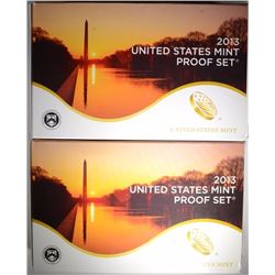 (2) 2013 US Proof Sets in Original Packaging