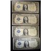 Image 1 : 4- 1928-A SILVER CERTS "FUNNY BACK NOTES" NICE CIR