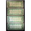 Image 2 : 4- 1928-A SILVER CERTS "FUNNY BACK NOTES" NICE CIR