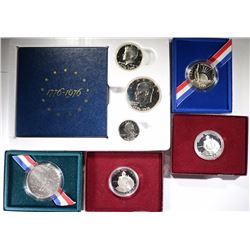 1976 3pc 40% SET, 1991 UNC KOREAN WAR SILVER $1