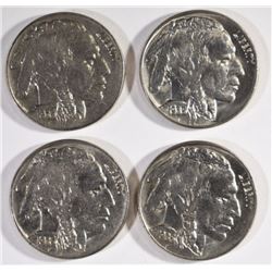 4-1935 BUFFALO NICKELS, CH BU