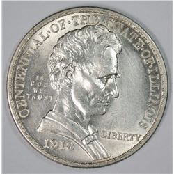 1918 LINCOLN COMMEM HALF DOLLAR, GEM BU