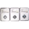 Image 1 : (3) 1943-D LINCOLN "STEEL" CENTS, NGC MS-65