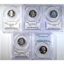 PCGS GRADED WASHINGTON QUARTERS ALL PR69 DCAM