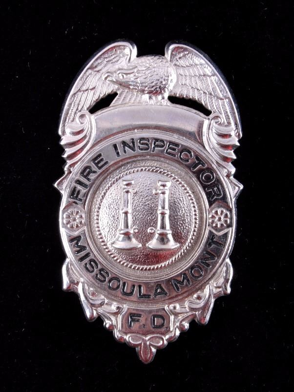 Missoula Montana Fire Inspector Badge Collection