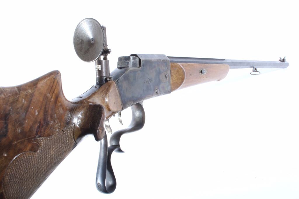 German Aydt Falling Block Schuetzen 8mm Rifle