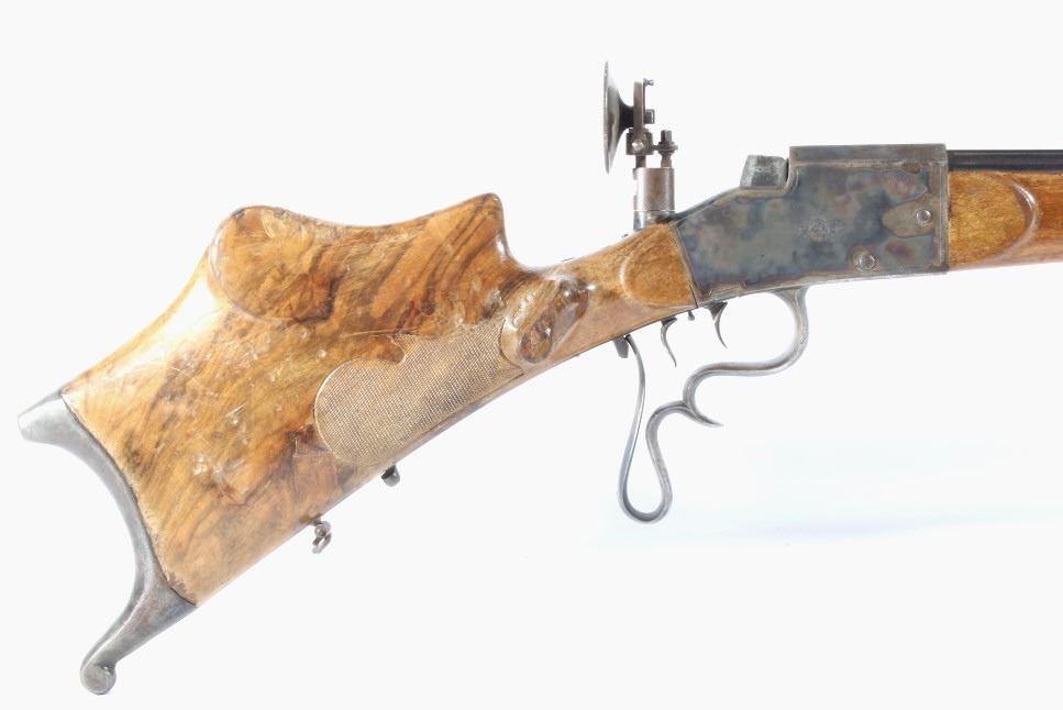 German Aydt Falling Block Schuetzen 8mm Rifle