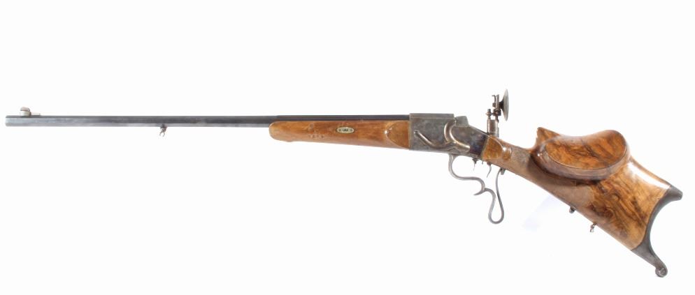 German Aydt Falling Block Schuetzen 8mm Rifle