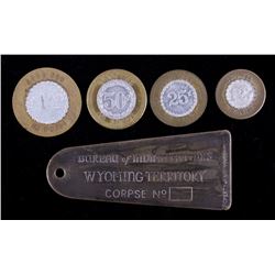 Mint Great Falls MT Trade Tokens & Wyoming Toe-Tag