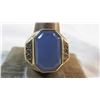 Image 1 : Rare Ellensburg Blue & Daimond 14Kt Gold Ring