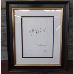 Signed John Lennon Limited Edition Serigraph 230/300 With Certificate "Happy Life"