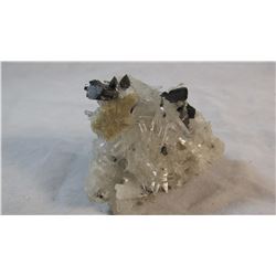 Hubnerite/Quartz Cluster from Mundo Nuevo Mine Peru