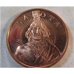 Crazy Horse Lakota 1 Oz Copper Round