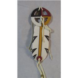 Native American Painted Rawhide Feather