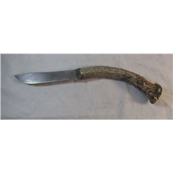 Handmade Stag Horn Knife With Ontario Knife Blade
