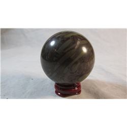 Bamboo Jasper Sphere & Stand