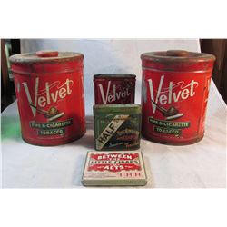 Lot of Vintage Tobacco Tins