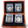 Image 1 : 2006-P USA Franklin First Strike ICG Certified MS-70 4-coin Set in Deluxe Display Case. You will rec