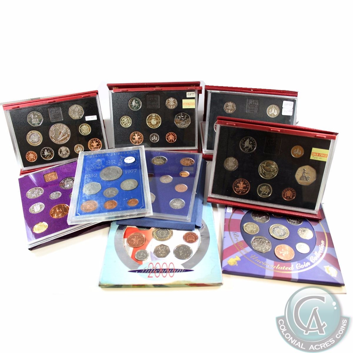 Estate Lot of 1970-1998 European Coin set Collection. You will receive ...