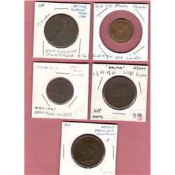 British/Canadian Lot of 16: 1789 British 1/2 Penny Conder Token D&H Cheshire Macclesfield #12 MACCLE