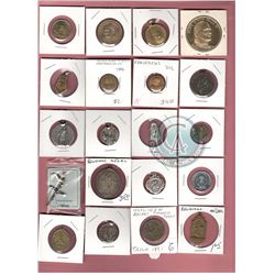 Lot of 28 Religious medals, Medallions, pendants: includes 1974 Membre de l'Ordre des Jarrets Noirs 