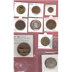 Lot of 9 medals/Medallions (mostly Quebec): Eucharist Conference Quebec City 13-16 Sept 1923; D’Orie
