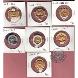 Lot of 8: 7x Toronto’s Royal Winter Fair Horse Show Badges (one is missing the pin block): 1928, 193